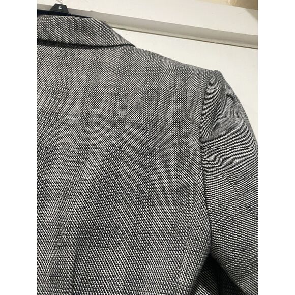 Veronika Maine blazer jacket womens Sz 10 Double Breasted Gray Black Glen Plaid - Picture 15 of 16